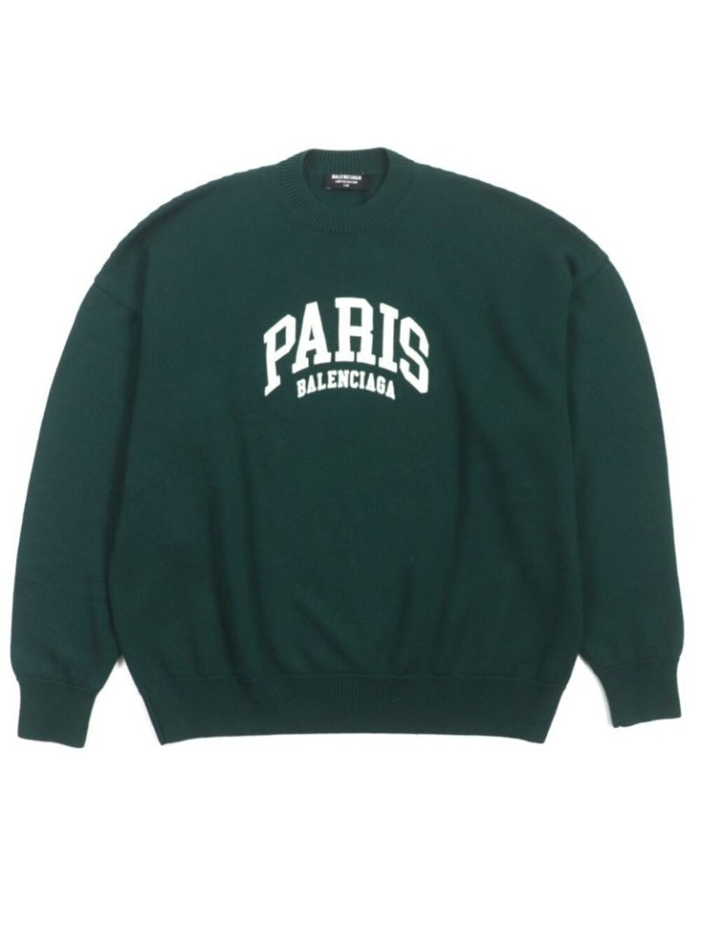 Balenciaga 22 SS Limited Edition 9/80 Paris Logo Embroidery Crew Neck - Picture 2 of 11